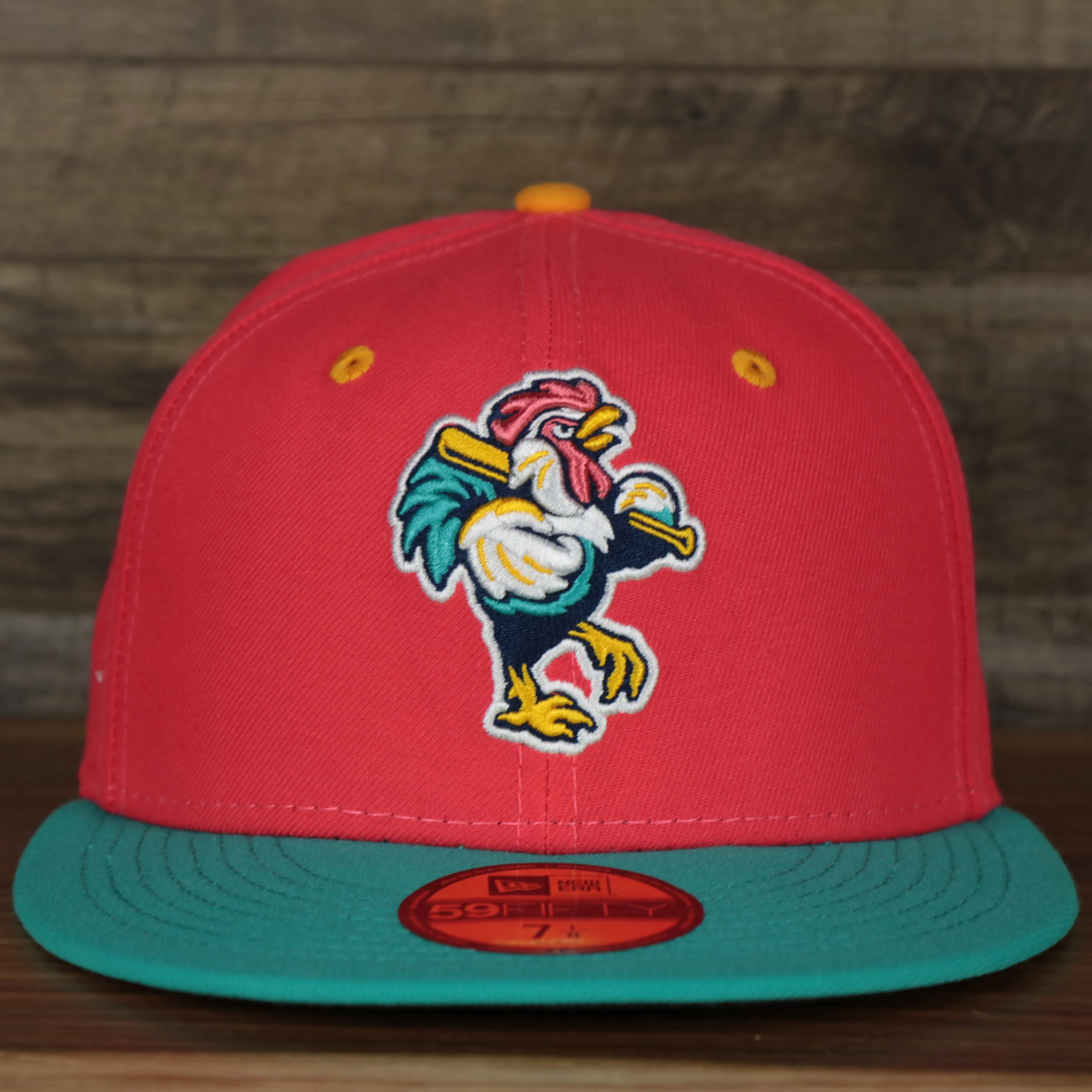 Delmarva Shore Birds 2022 Gallos de Delmarva Copa de la Diversion On-Field Black Bottom 5950 Fitted Cap | Red