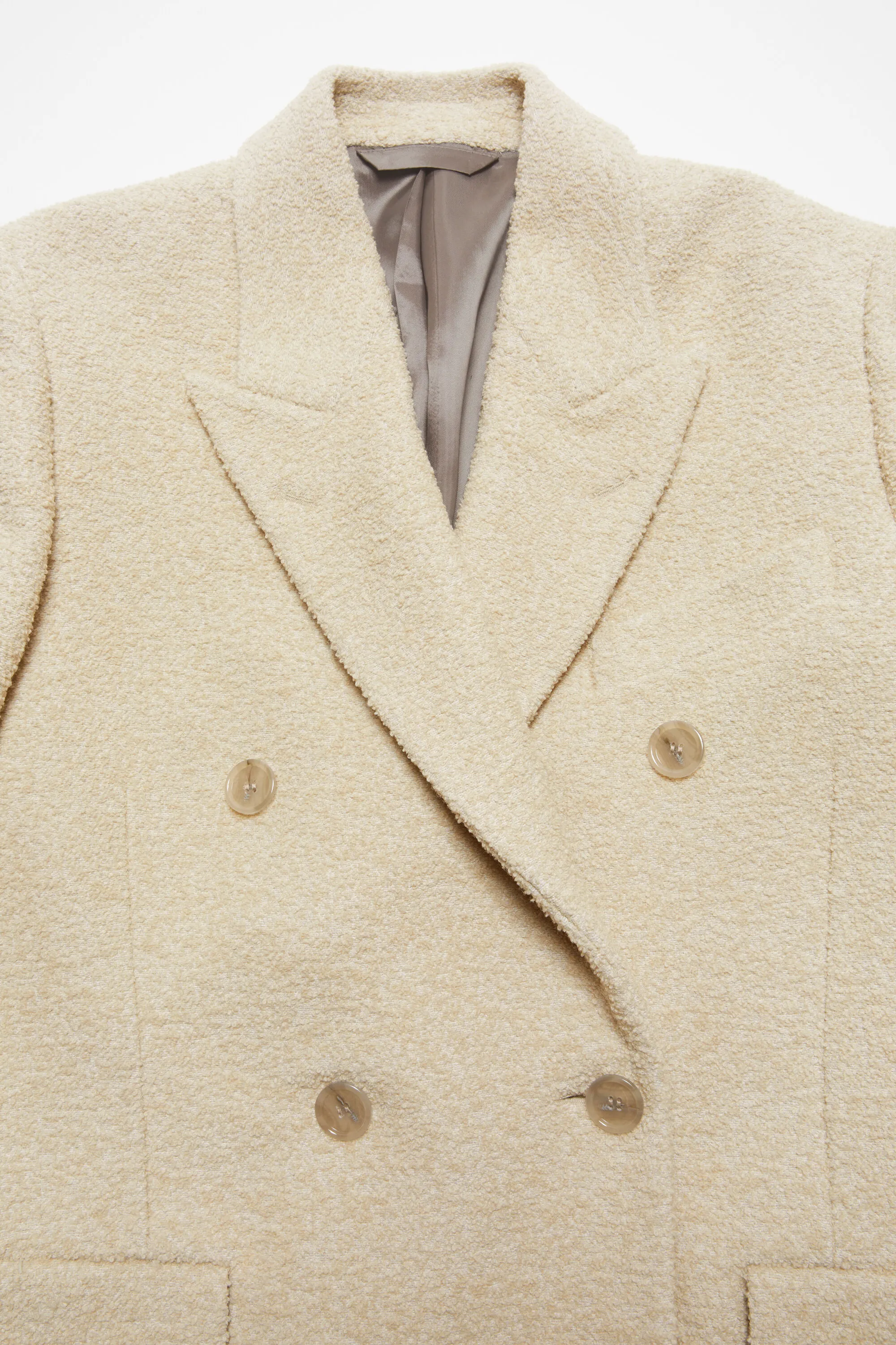 Double-breasted wool coat