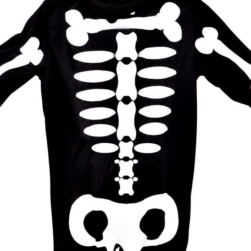 Ghost Skull Cosplay Costumes Boys Jumpsuit Party Skeleton Costume Kids Party Fancy Dress Children Halloween Mask Scary