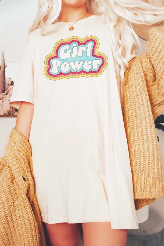 GIRL POWER GRAPHIC TEE PLUS SIZE