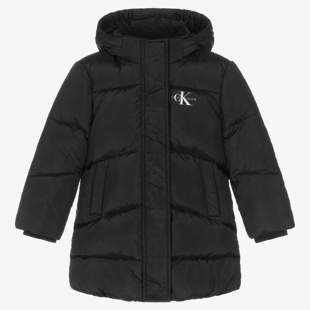 Girls Black Puffer Coat