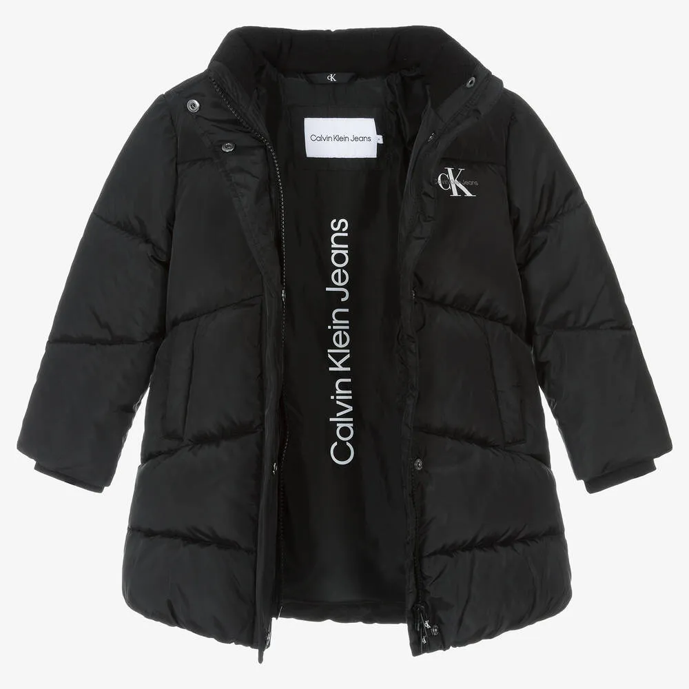 Girls Black Puffer Coat