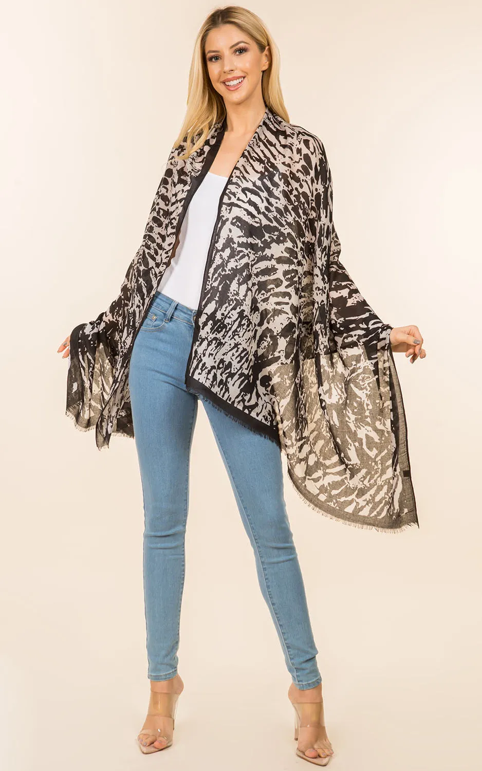 GPO4118 Animal Print Oblong Scarf