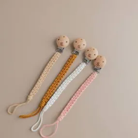 Hailey Petite Macrame Paci/Toy Clip - K