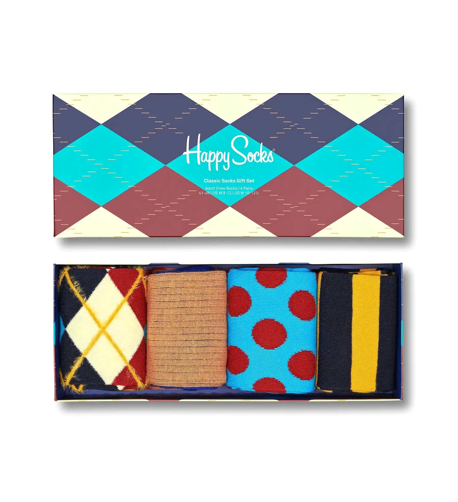 Happy Socks 'Classic' Crew Sock Gift Set (4-Pairs)