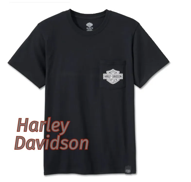 Harley Davidson  |Crew Neck Unisex Street Style Plain Other Animal Patterns