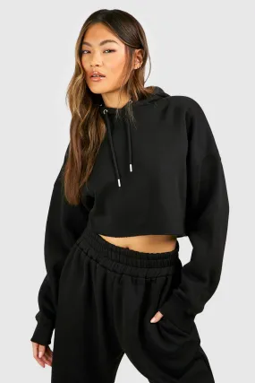 Hoodies & Sweatshirts | Cropped Raw Hem Hoodie | boohoo