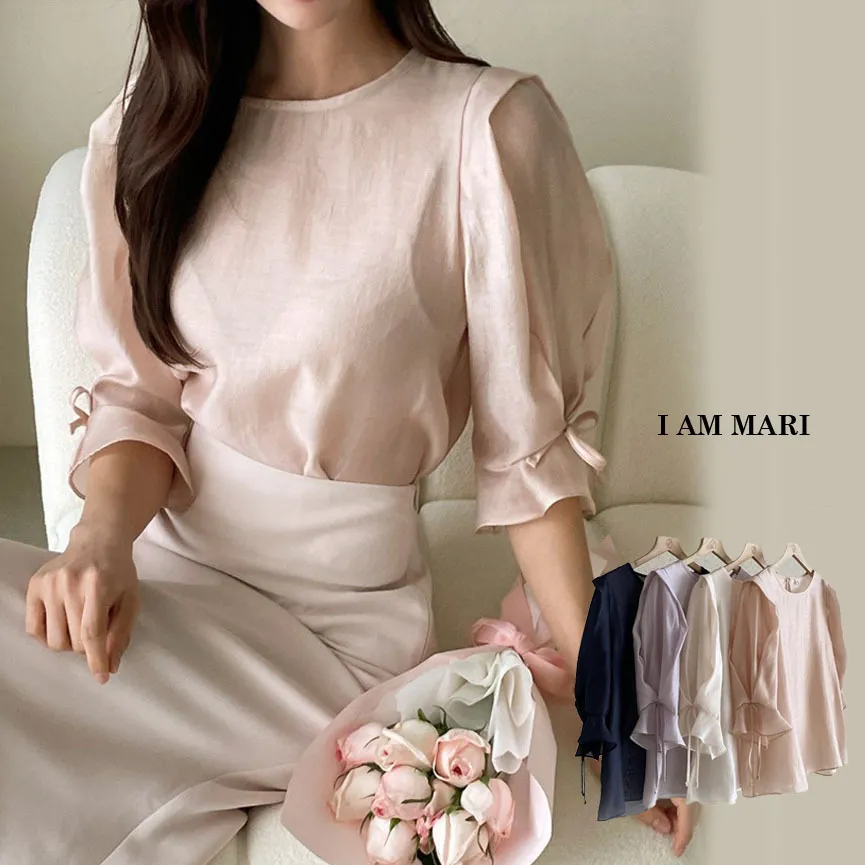 I AM MARI  |Short Sleeves Puff Sleeves Shirts & Blouses