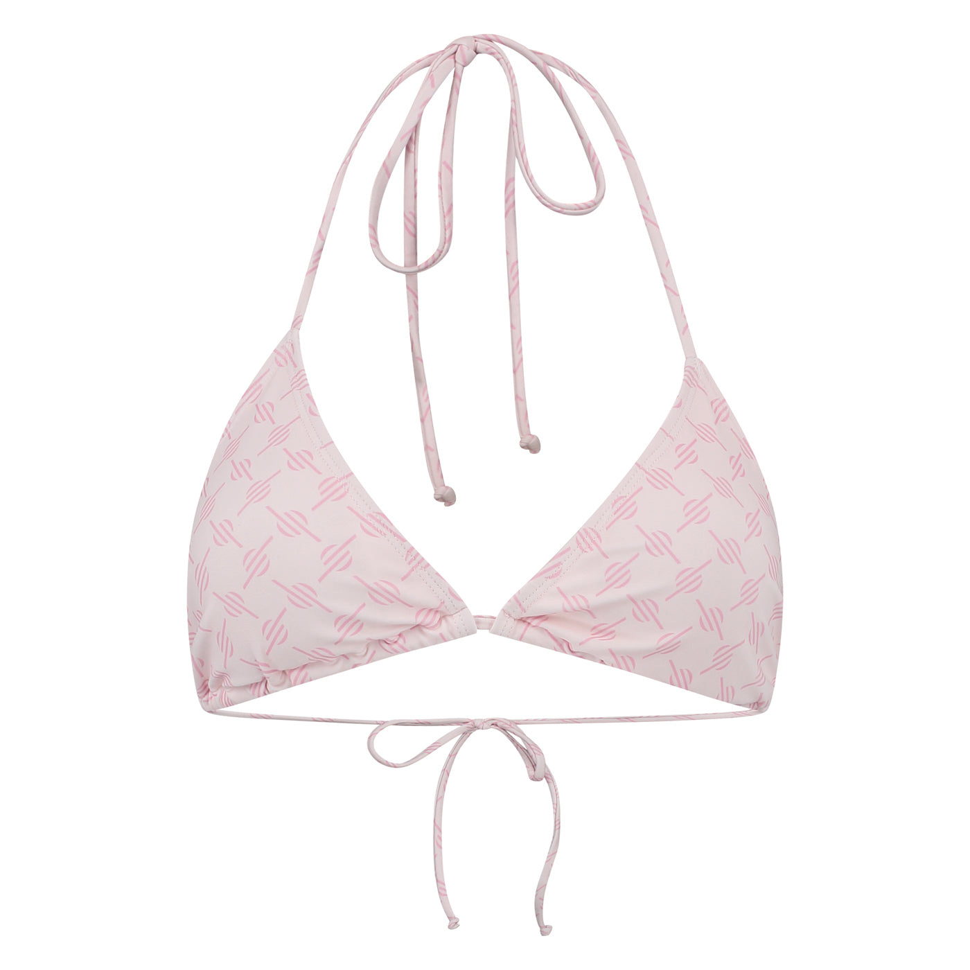 Ice Pink Reya Monogram Bikini Top