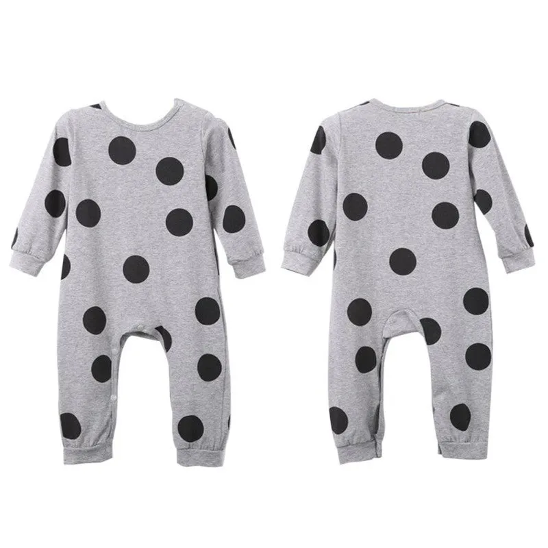 Kids Clothes Cotton Cute Toddler Baby Girls Boys Romper Polka Dot Jumpsuit Children Outfits SM6