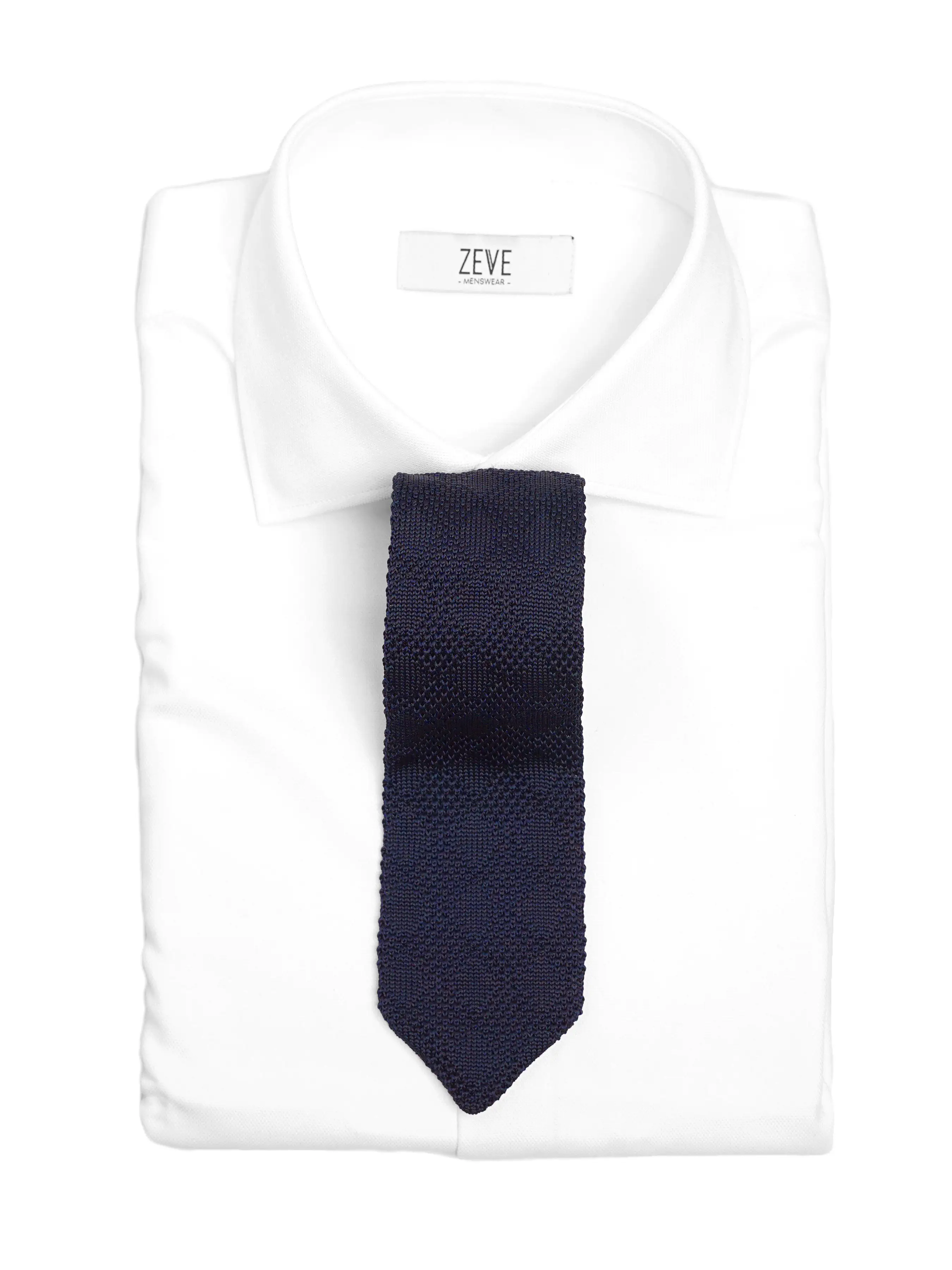 Knit Tie - Navy Blue