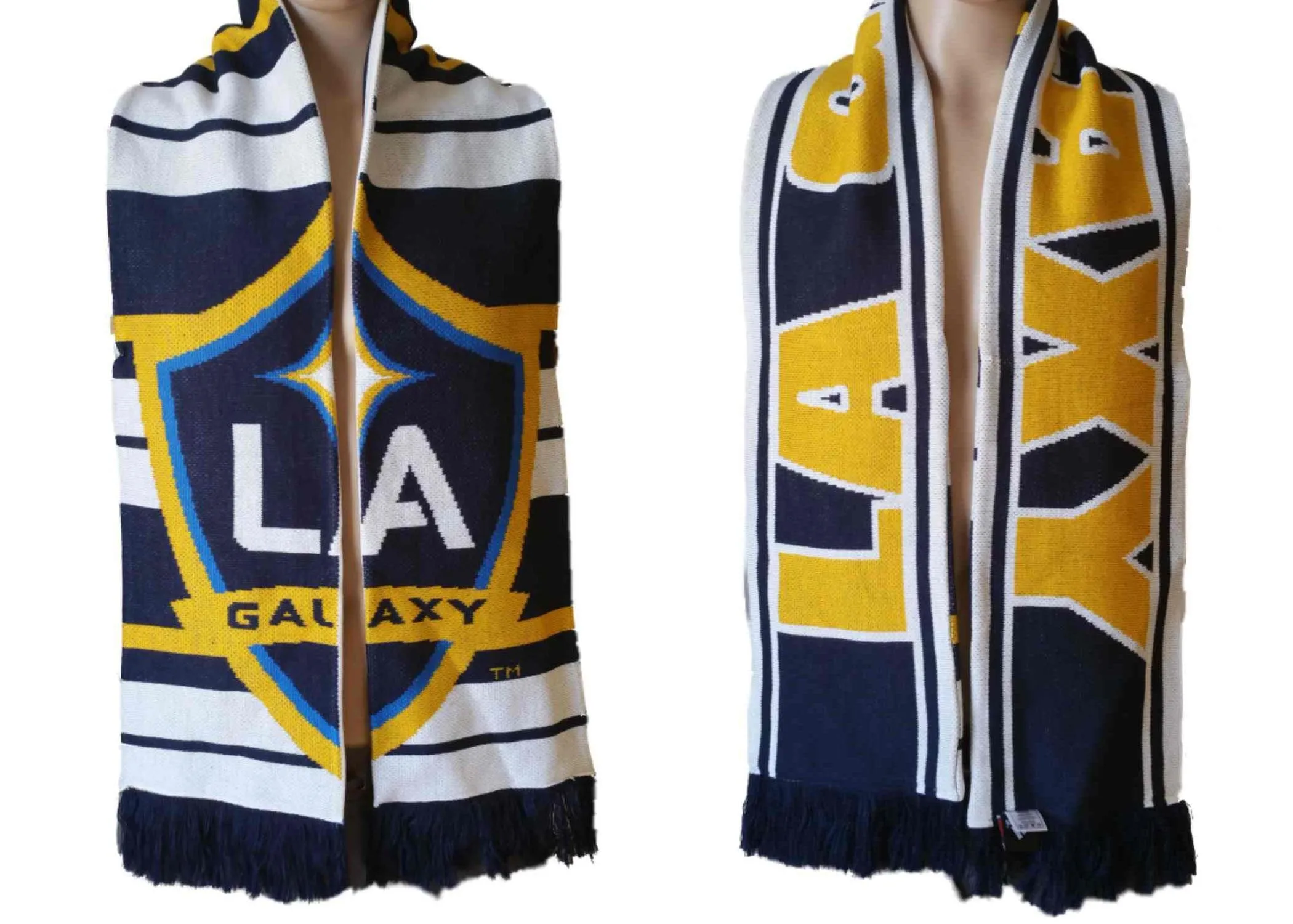 Los Angeles LA Galaxy Adidas Reversible Acrylic Winter Scarf (61 x 7.25)