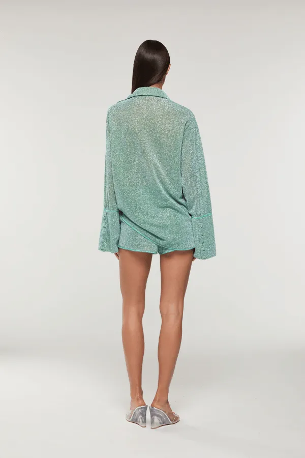 Lumiere Sleeves Shirt Aqua