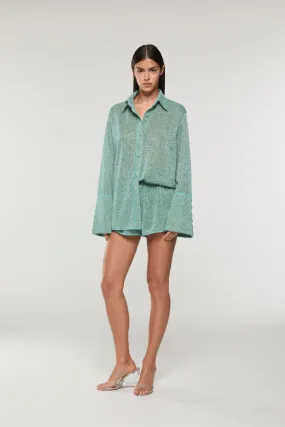 Lumiere Sleeves Shirt Aqua