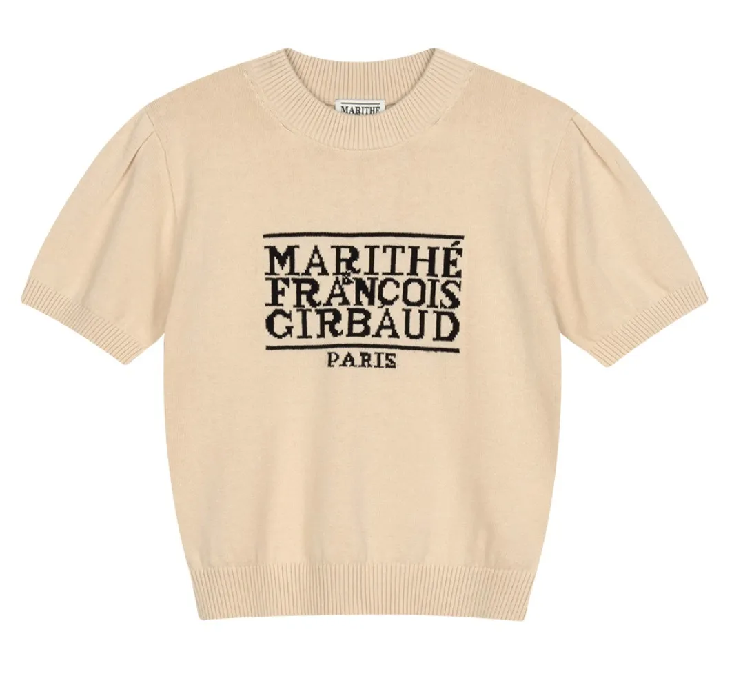 Marithe + Francois Girbaud  |Crew Neck Casual Style Nylon Rib Street Style Plain