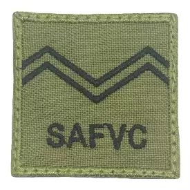 MINI SAFVC RANK PATCH - SV 2 (OLIVE GREEN)