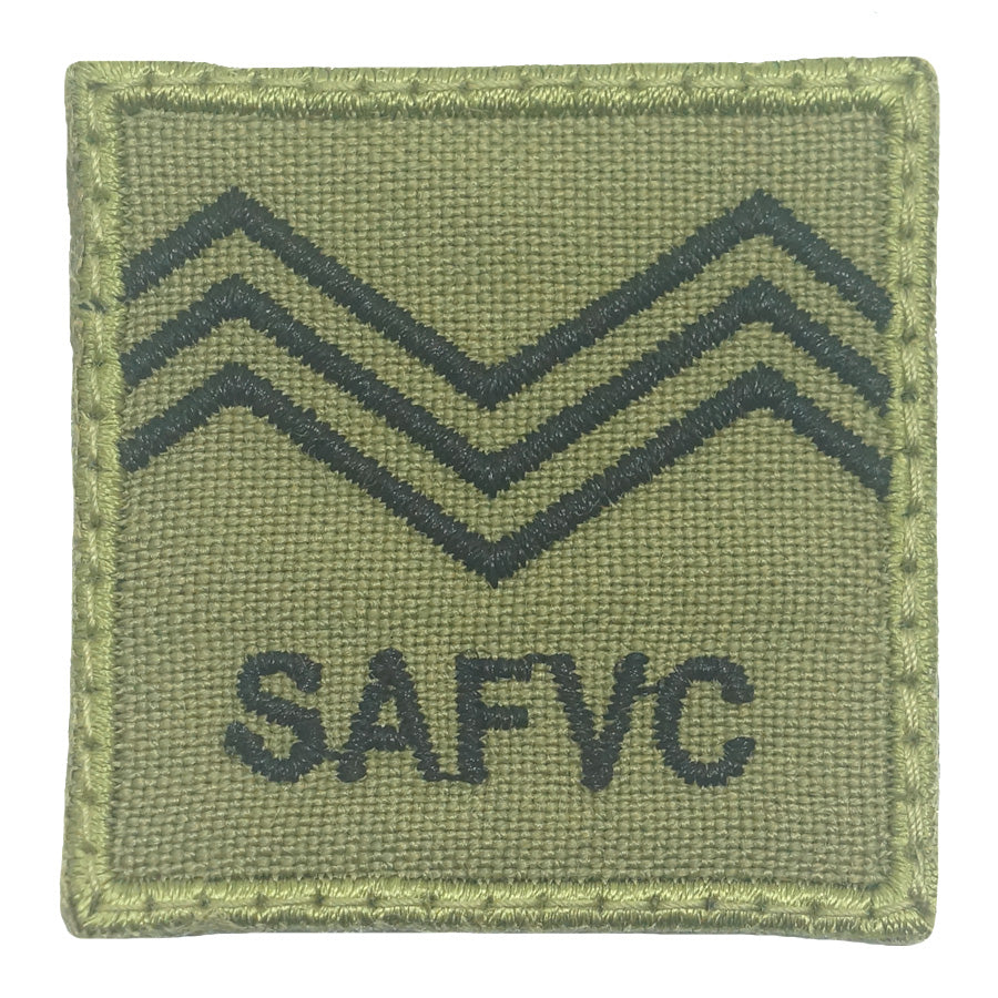 MINI SAFVC RANK PATCH - SV 3 (OLIVE GREEN)