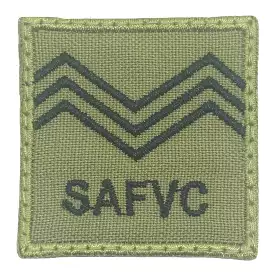 MINI SAFVC RANK PATCH - SV 3 (OLIVE GREEN)