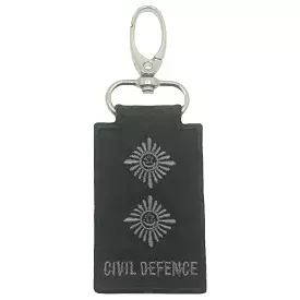 MINI SCDF RANK KEYCHAIN - BLACK FOLIAGE 2ND LIEUTENANT (2LT)