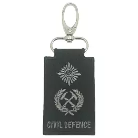 MINI SCDF RANK KEYCHAIN - BLACK FOLIAGE ASSISTANT COMMISSIONER (AC)