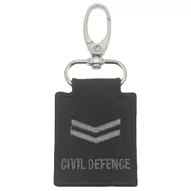 MINI SCDF RANK KEYCHAIN - BLACK FOLIAGE CORPORAL (CPL)