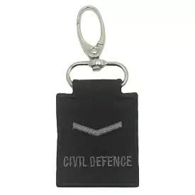 MINI SCDF RANK KEYCHAIN - BLACK FOLIAGE LANCE CORPORAL (LCP)