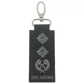 MINI SCDF RANK KEYCHAIN - BLACK FOLIAGE SENIOR ASSISTANT COMMISSIONER (SAC)