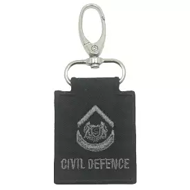 MINI SCDF RANK KEYCHAIN - BLACK FOLIAGE WARRANT OFFICER 1 (WO1)