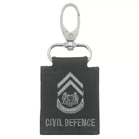 MINI SCDF RANK KEYCHAIN - BLACK FOLIAGE WARRANT OFFICER 2 (WO2)