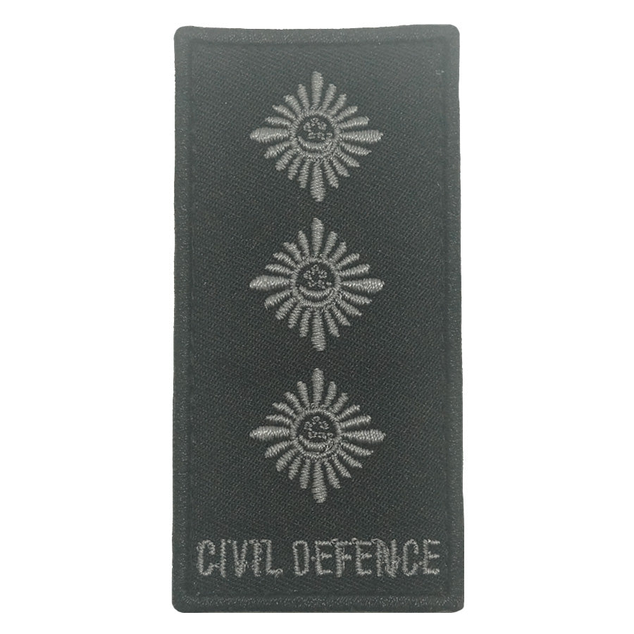 MINI SCDF RANK PATCH BLACK FOLIAGE - CAPTAIN (CPT)