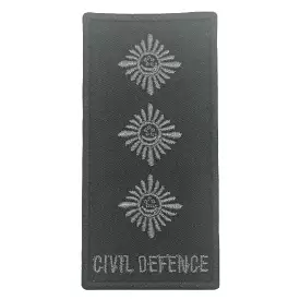 MINI SCDF RANK PATCH BLACK FOLIAGE - CAPTAIN (CPT)