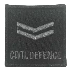 MINI SCDF RANK PATCH BLACK FOLIAGE - CORPORAL (CPL)