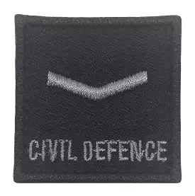 MINI SCDF RANK PATCH BLACK FOLIAGE - LANCE CORPORAL (LCP)