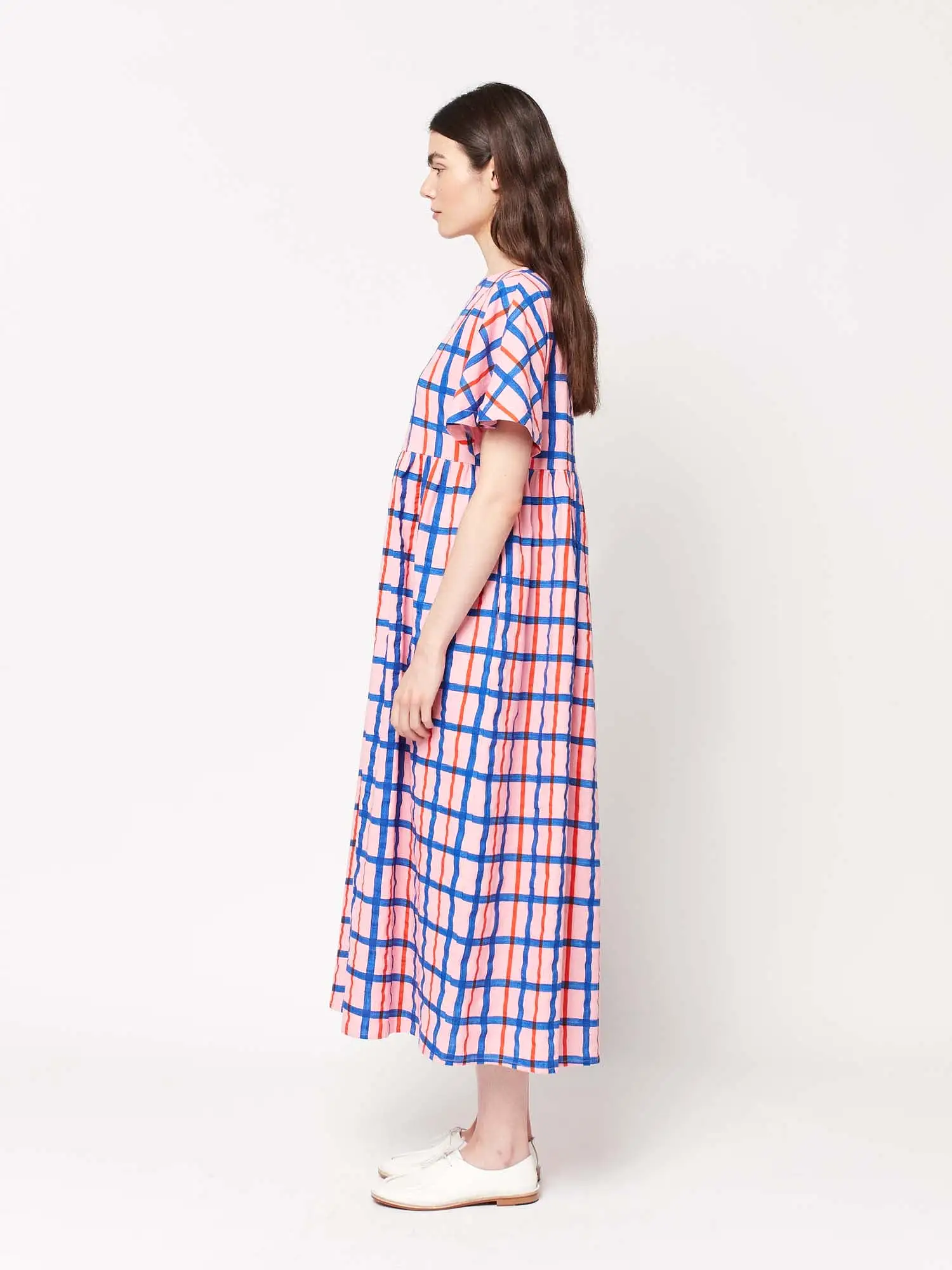 Multicoloured Checked Print Dress