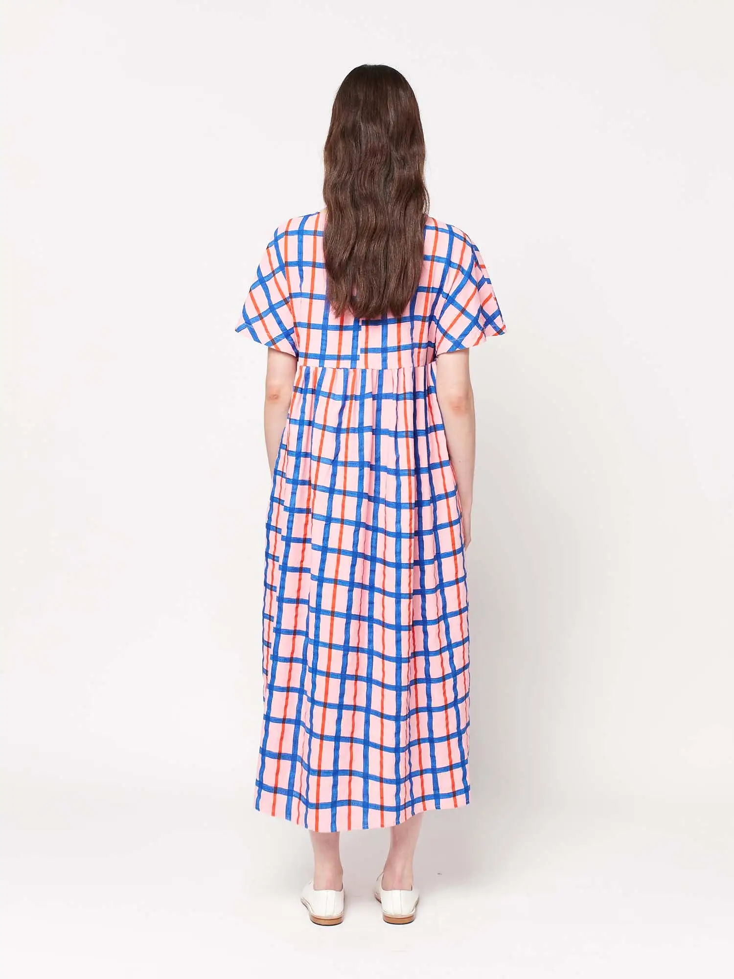 Multicoloured Checked Print Dress