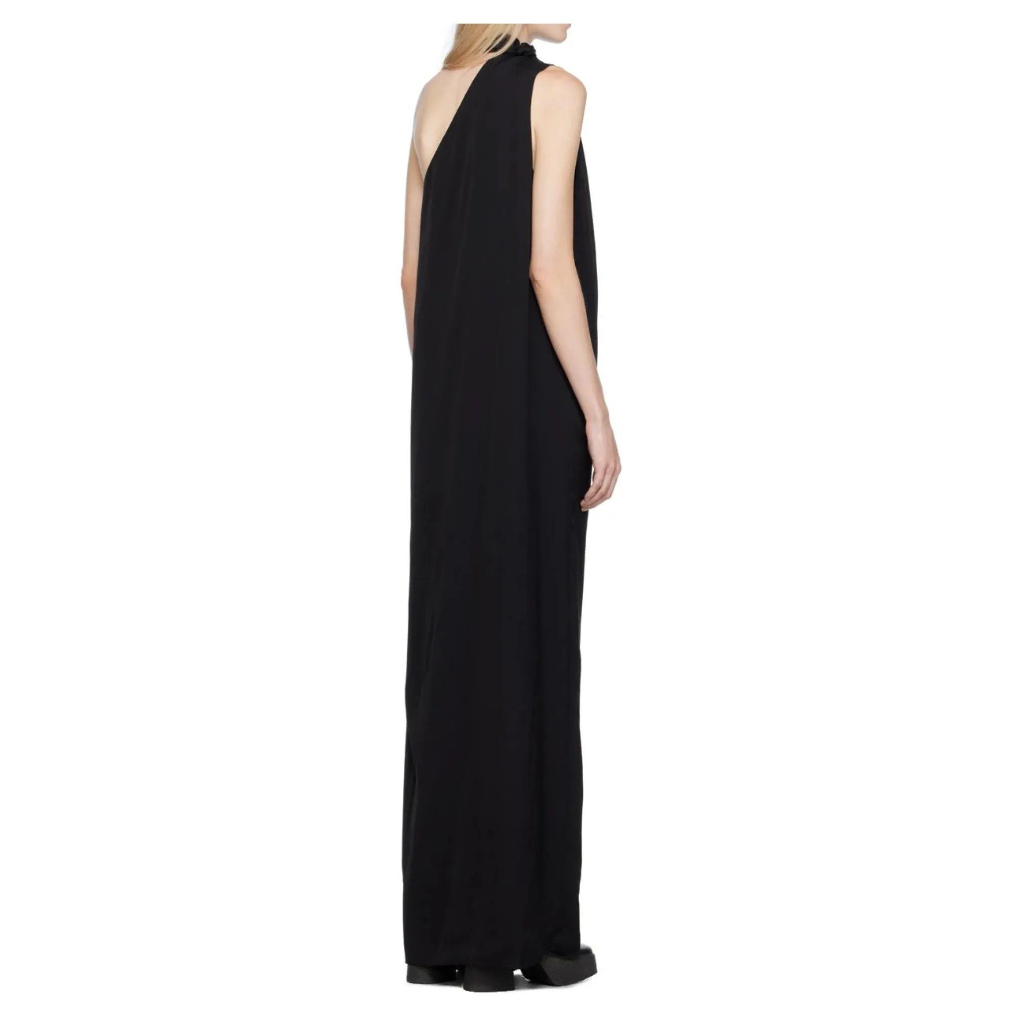 One-Shoulder Scarf Maxi Dress