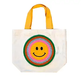 Petite Hailey Patched Tote - Green Smile