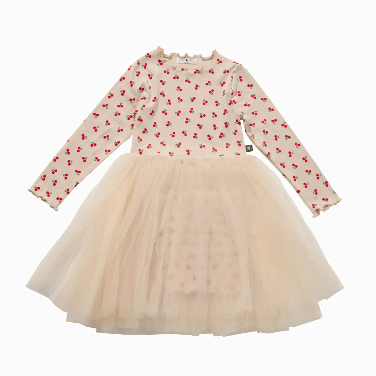 Petite Hailey Vintage Flower Dress in Ivory Cherries