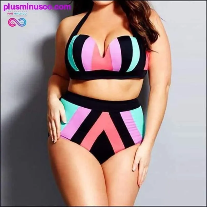 Plus Size Push Up women swimsuit bikini set Large size