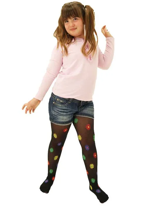 Poppylicious Flocked Daisy Tights ()