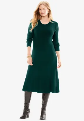 Rib Knit Sweater Dress