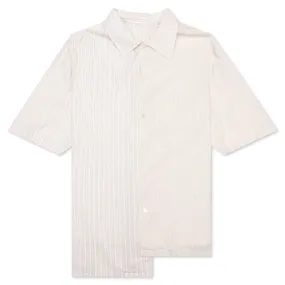 Short Sleeves Asymetric Shirt - Chalk