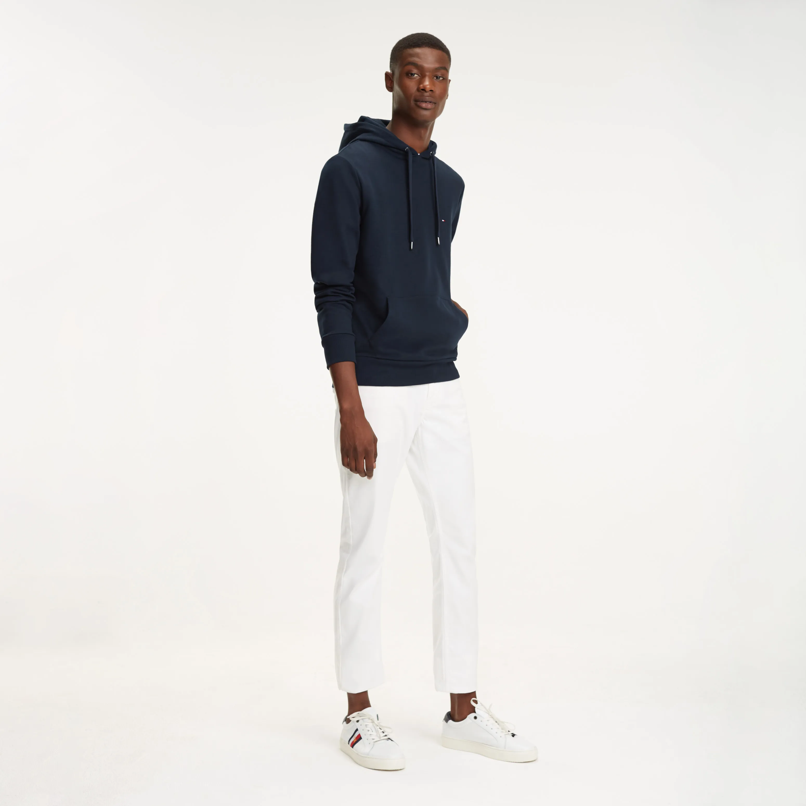 Signature Tape Rib-knit Hoodie | Hoodies | Tommy Hilfiger