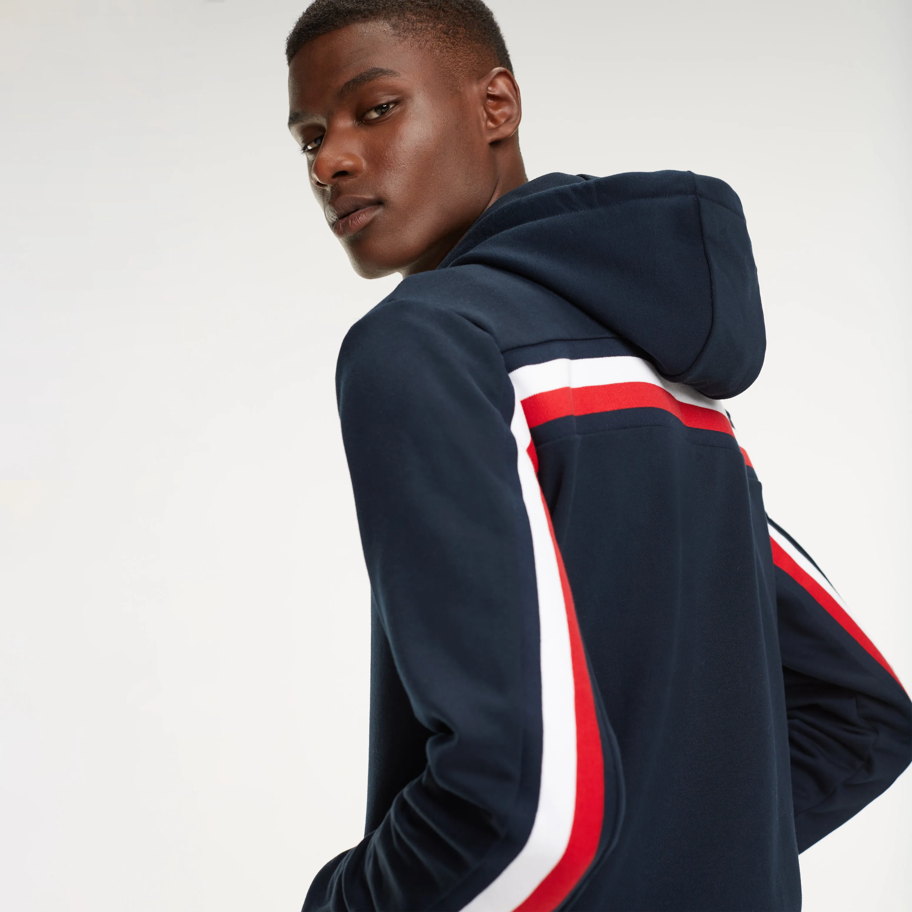 Signature Tape Rib-knit Hoodie | Hoodies | Tommy Hilfiger