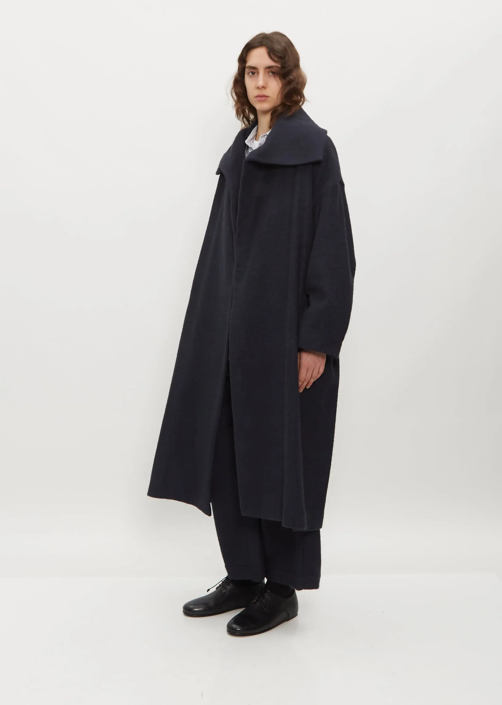 Square Collar Wrap Coat