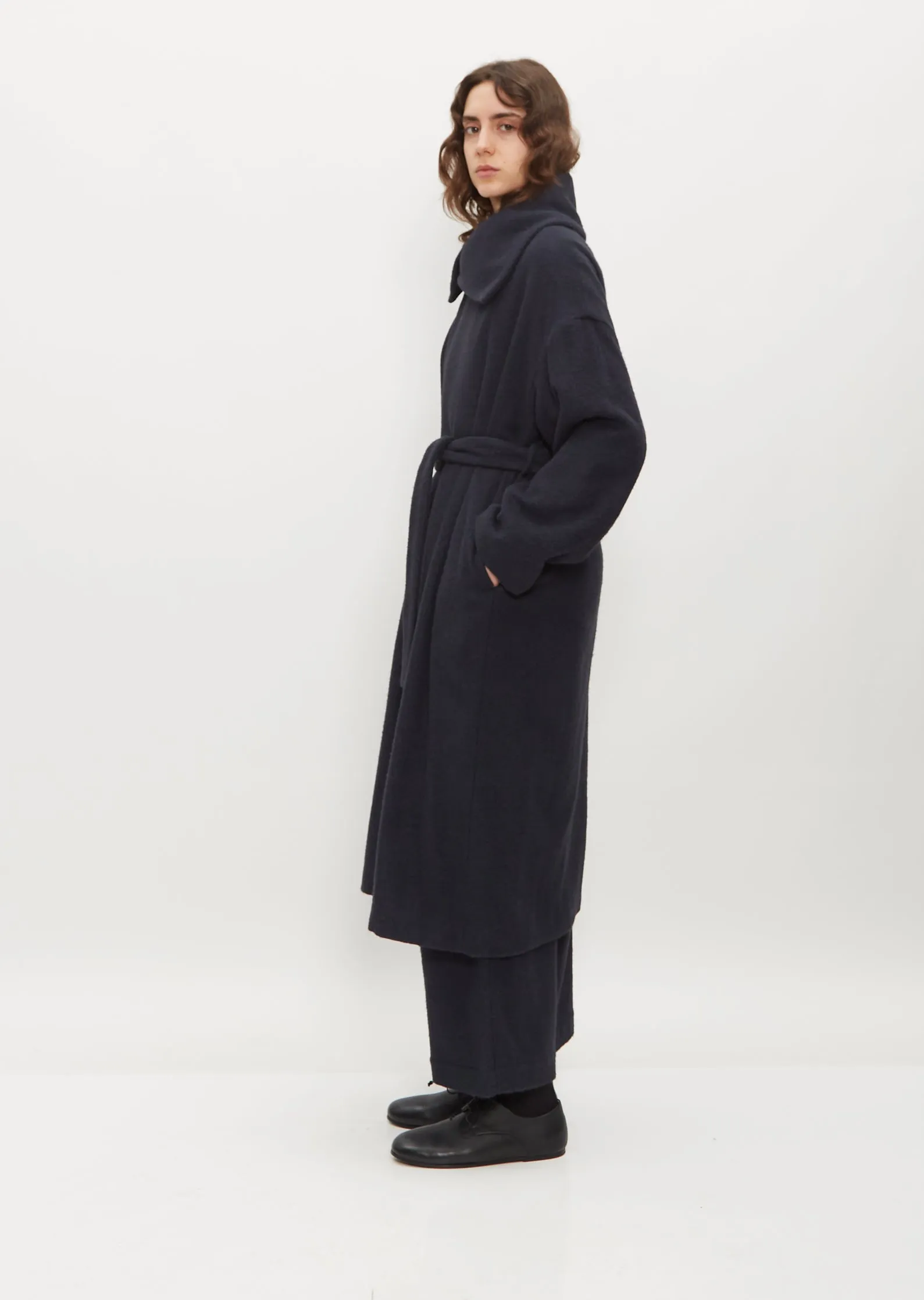 Square Collar Wrap Coat