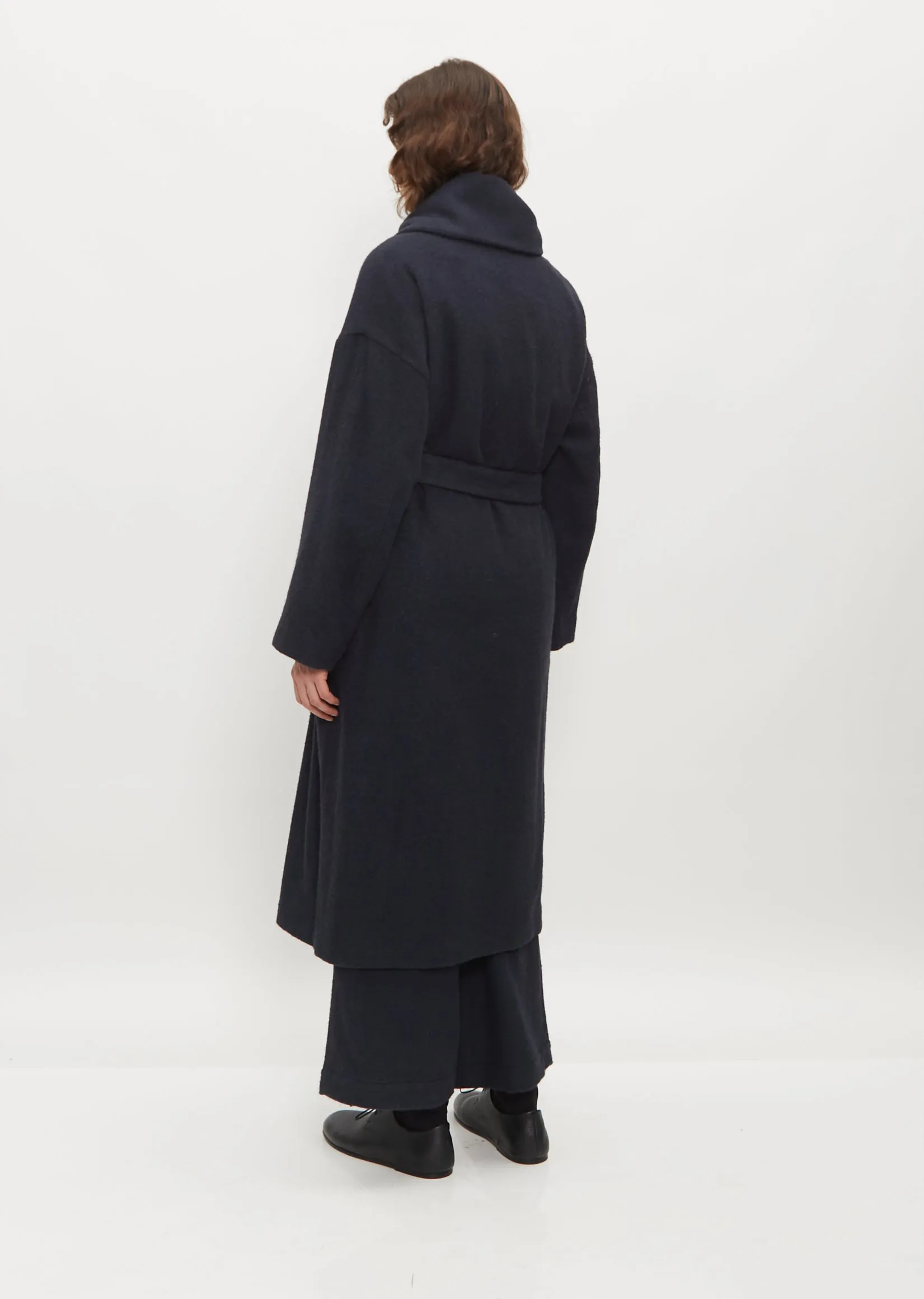 Square Collar Wrap Coat