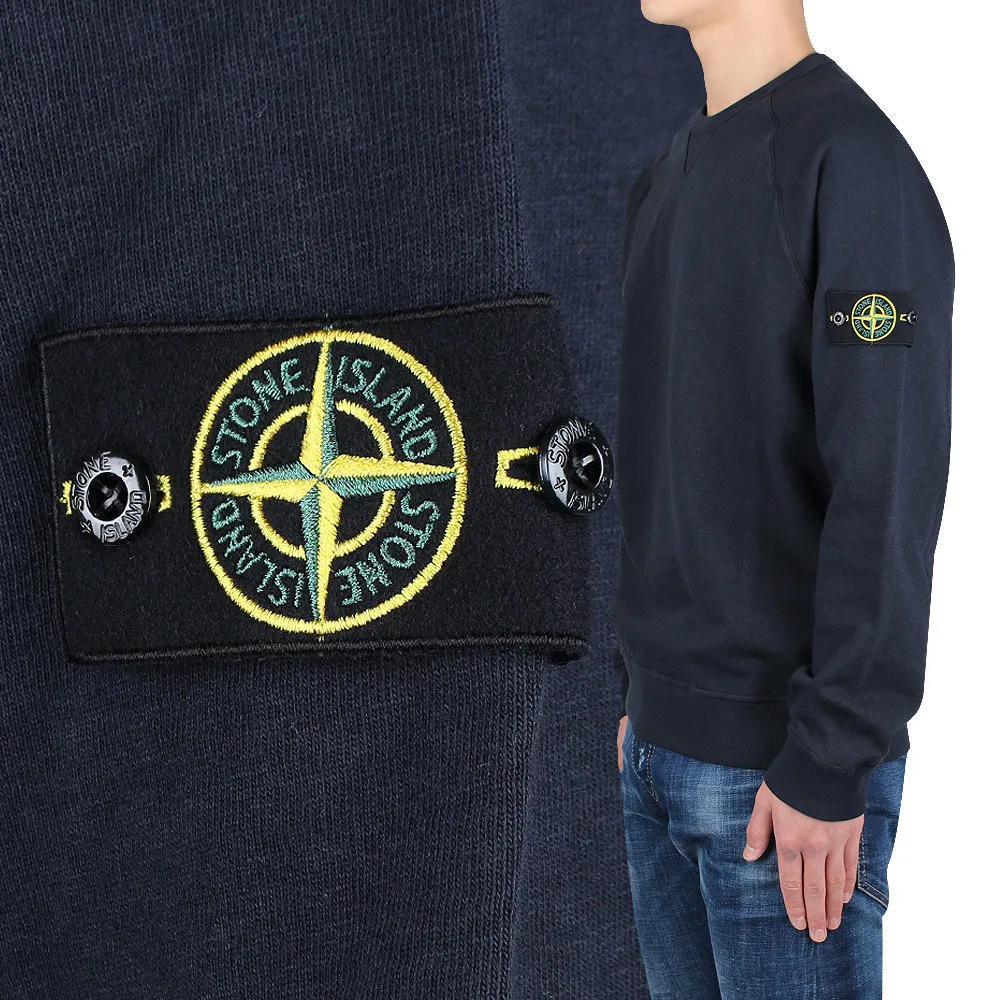 STONE ISLAND  |Logos on the Sleeves Logo Sweatshirts