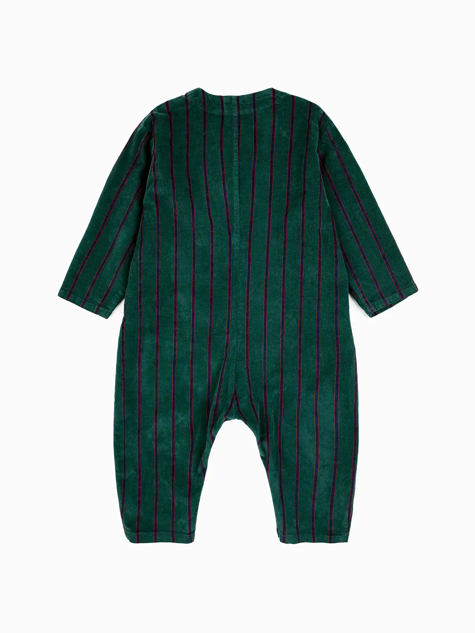 Striped Velvet Baby Overall