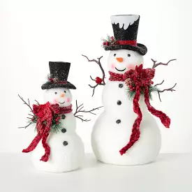 Tall Snowman Figure Set Of 2